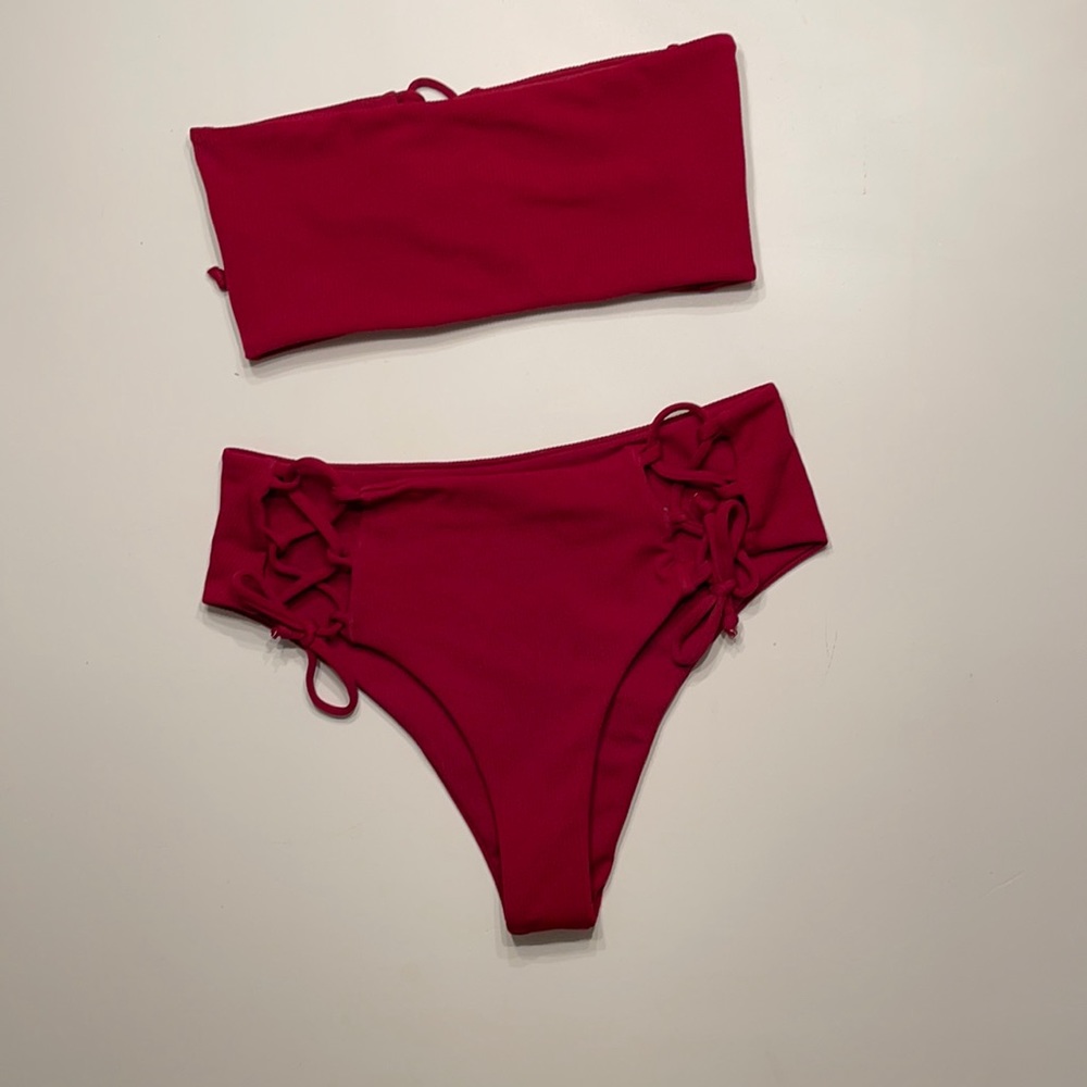 2 piece high waisted cheeky bikini